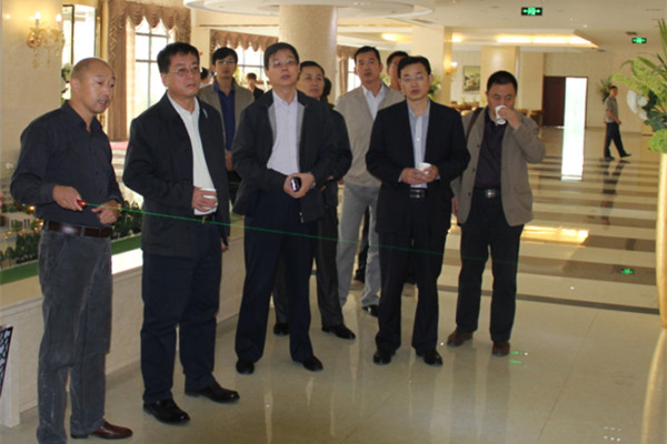 黎元忠向王書記一行介紹項目區位概況